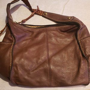 Brown Leather Fossil Hobo